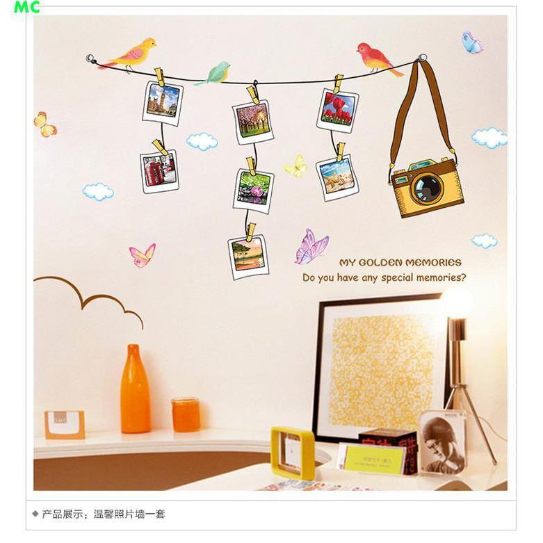 Wall Sticker XL8170 Warm Photo Wall Three Generations Removable Wall Sticker PVC Transparent Living Room Bedroom Decoration Mural