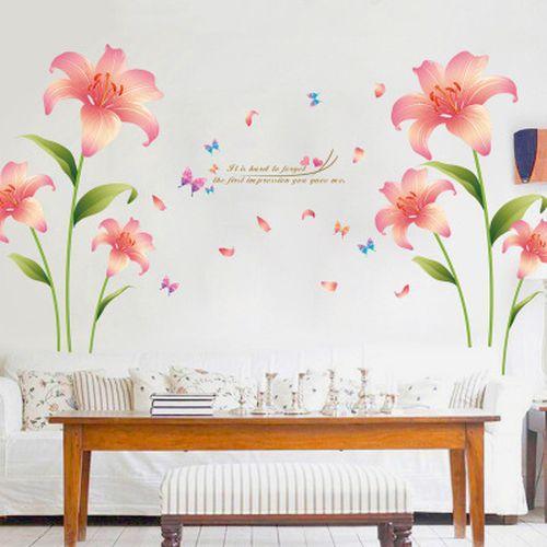 Living room wall creative floral stickers XL8135 rain flower removable wall stickers