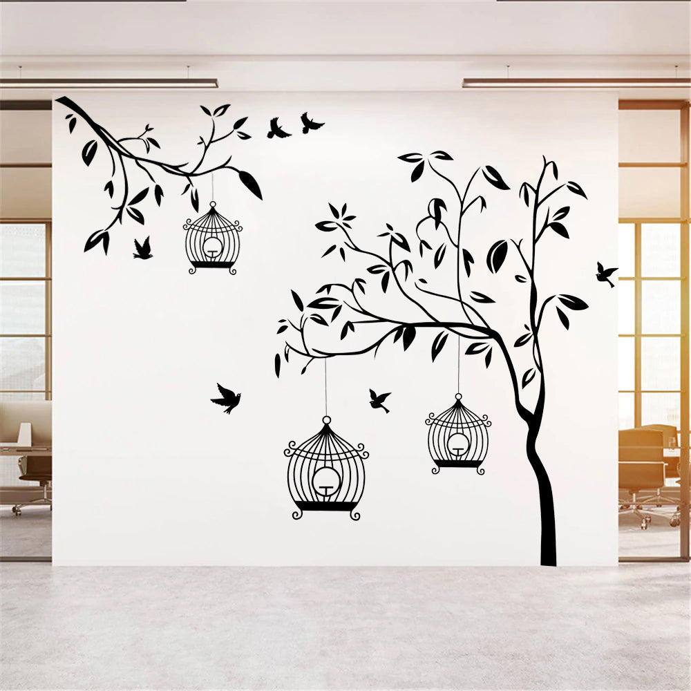 Birds Cage Wall Sticker (AY9039)