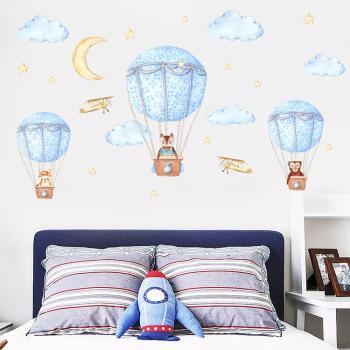 JM7343 Cute Hot-air Balloon Design Wall Sticker