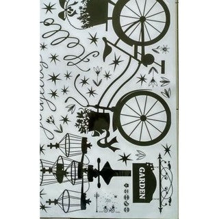 ☝ SK9264 Street Light Bicycle - Wallsticker Wall Sticker Stiker Dinding ❇