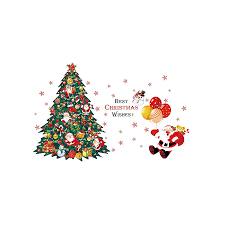 Christmas Theme Wall Sticker (Vinyl, 46 cm x 5 cm x 5 cm, BI- sk9116
