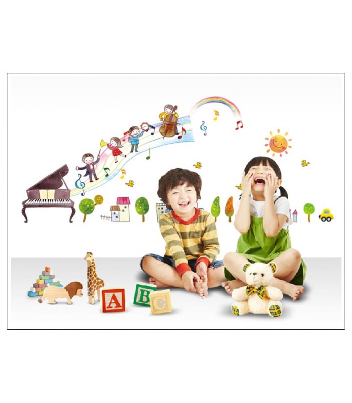 Cartoon note wall stickers Living room bedroom children's kindergarten decoration Ay7053