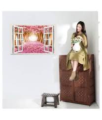 Decals Design '3D Cherry Blossoms Flowers Path Endless Venture xl8022c' Wall Sticker (PVC Vinyl, 60 cm x 90 cm)