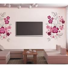 Removable Vinyl Wall Stickers Flowers Living Room TV/Sofa Background Home Decoration Wall Decals 60*90cm JM7151