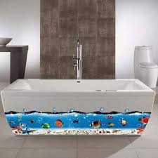 AY917 Finding Nemo Removable Sticker 60x90cm Cartoon Bathroom Decor Occean World Wall Corner Line Cling 6% off total if 2lots