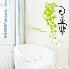 ay7183 street leaves wall decal wallsticker decoration 50x70cm