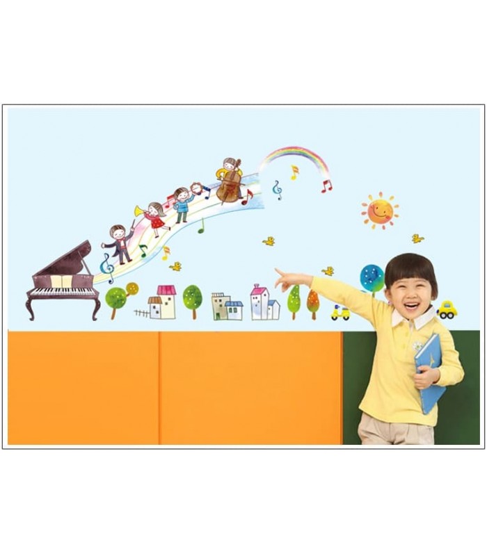 Cartoon note wall stickers Living room bedroom children's kindergarten decoration Ay7053