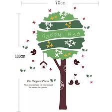 Wallstick " Green Happy Tree " wallsticker DM570090