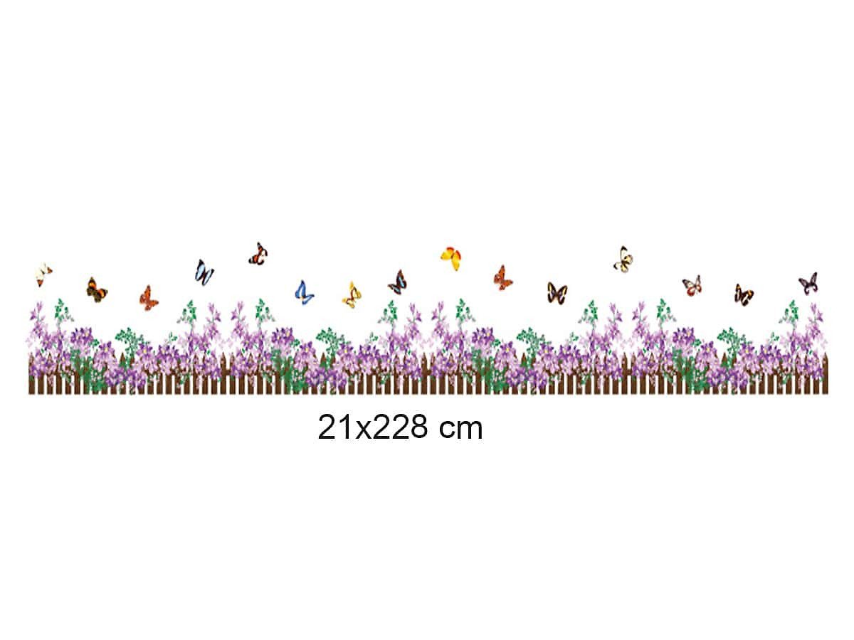 Ay872 Wall Stickers Wallsticker Hedge Purple Flower