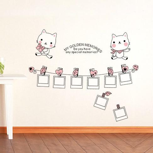 JM7103 Photo Frame Wall Stickers Home Decor Cute Decals Quotes Kids DIY Adesivo de Parede Removable Mixable