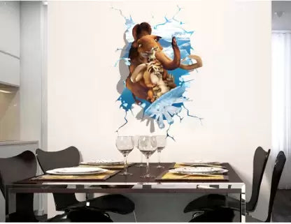 Cartoon Ice Age 3D Wall Decals, Children's Room Nursery Removable Wall Stickers ay9254