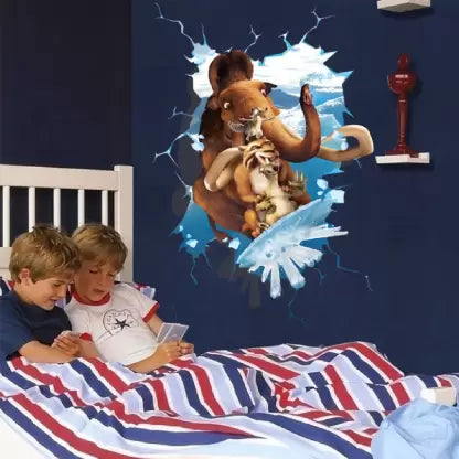 Cartoon Ice Age 3D Wall Decals, Children's Room Nursery Removable Wall Stickers ay9254