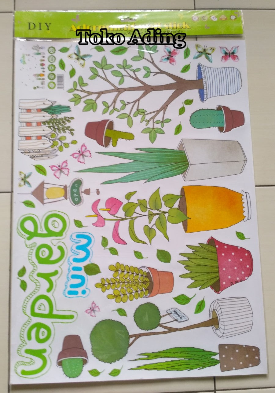 Wall Sticker Mini Garden II XL7173/ Stiker Dinding Taman Pot Mini