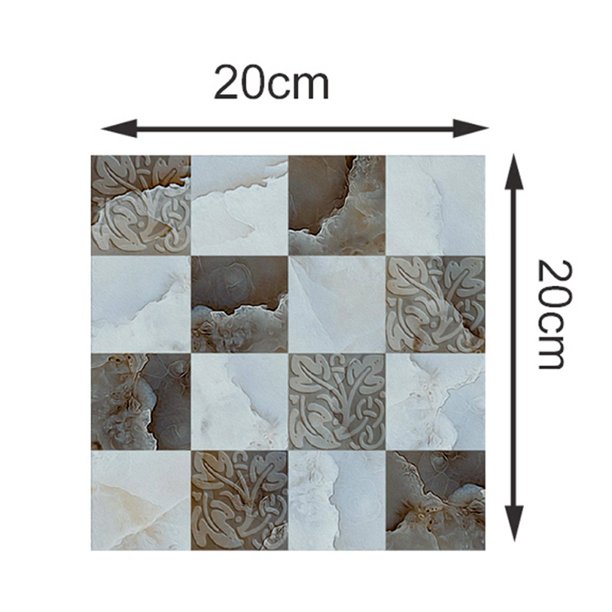 DIY Kitchen Bathroom Bathroom Simulation Wall Tile Waterproof Wallpaper, Peel and Stick Tile Backsplash Wall Tiles 8"x8" (6 Sheets) JM706