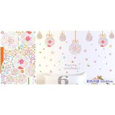 The new environmentally friendly PVC removable glass Christmas ball lob window dressing mall restaurant sticker SK9071