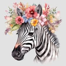 Wall Sticker SK9285-Flower and Zebra 60X90