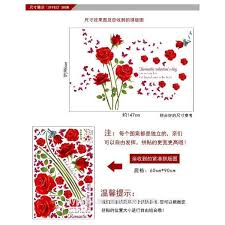 Decal wallpaper red rose sk9195