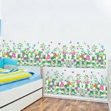 Am7110 Garden Flower Border Fence Wall Sticker