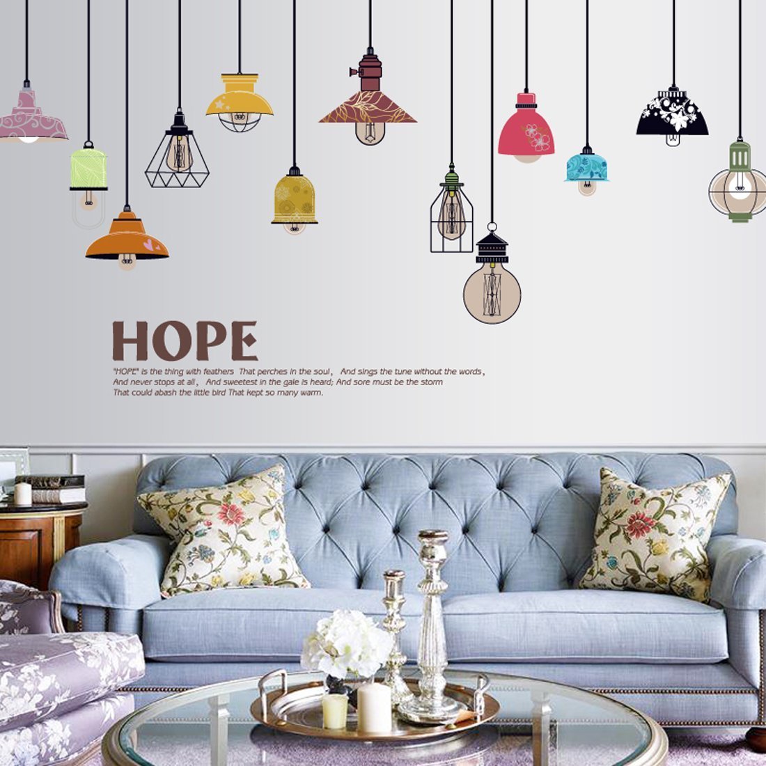 Sk9144 Colorful Light Lamp Wall Sticker