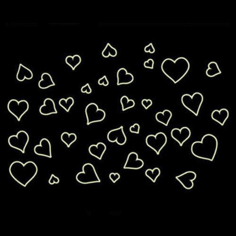 Lichtakkumulativer Aufkleber "Hearts"