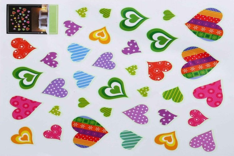 Lichtakkumulativer Aufkleber "Hearts"