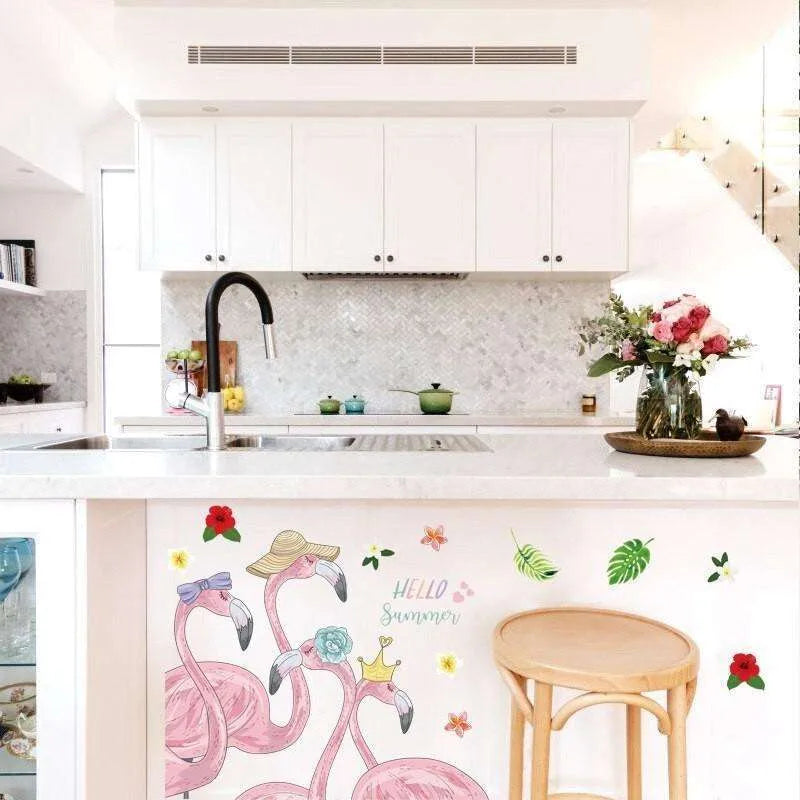 Pink Summer Flamingo Wall Stickers SK9317 Wallsticker Wallpaper