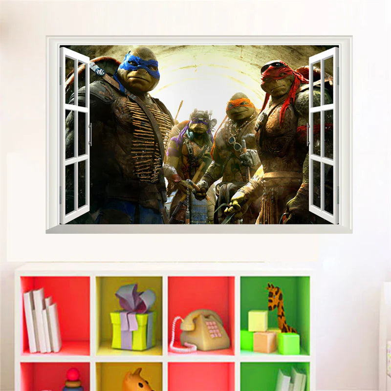 Caihuahua Teenage Mutant Ninja Turtles 14119 Wall Sticker Bedroom Eco-Friendly Bed Kindergarten