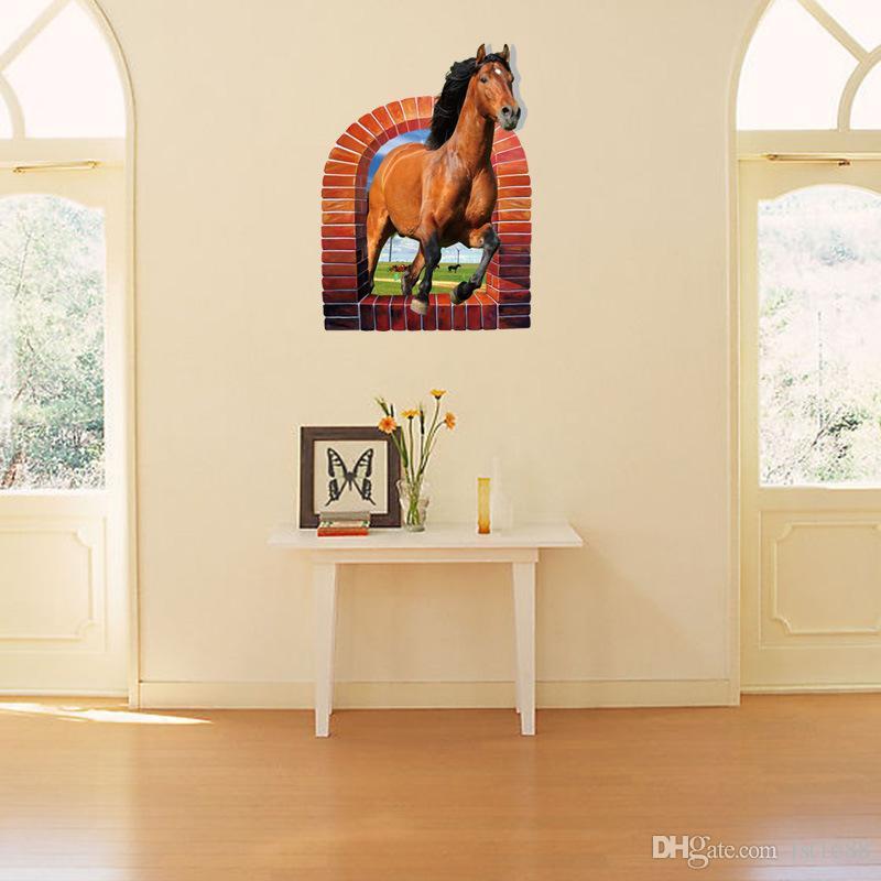 3D Horse animals Background Wall Sticker for Living Room SK9074