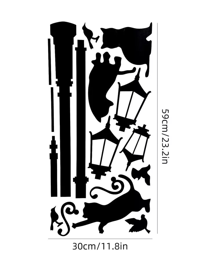 Cat Decals Removable Sticker Decoration Wall Decal Cats Kitten Generic PVC Cat Print Home Living Room Self Adhesive Wall Sticker LD833 Size: 30x60