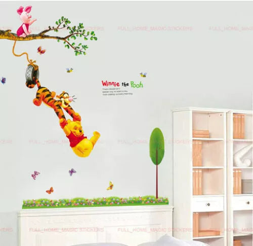 Removable Xtra Large WINNIE THE POOH Wall Stickers Nursery Girls Boys Kids Room