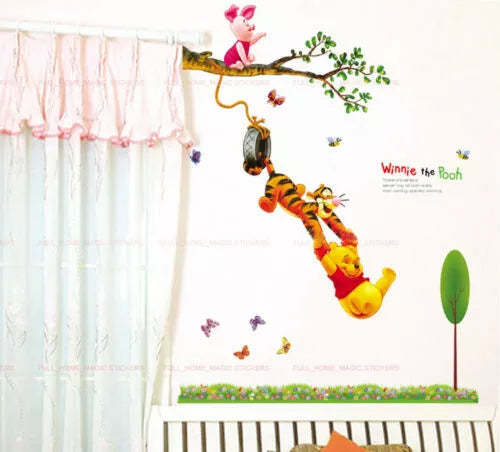 Removable Xtra Large WINNIE THE POOH Wall Stickers Nursery Girls Boys Kids Room