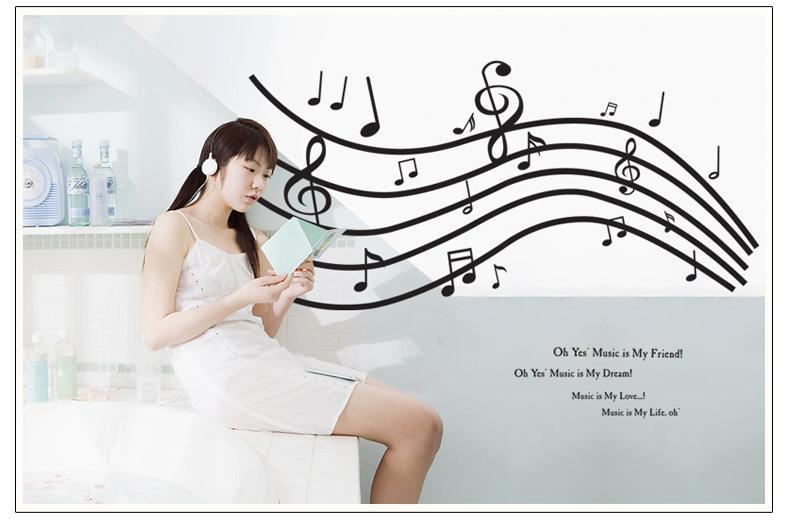 AY9050 Music label Kids vinyl wall sticker for kids rooms home decor decals adesivos de parede stickers