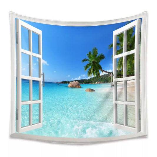 Beach View Outside The Window wall  sticker
