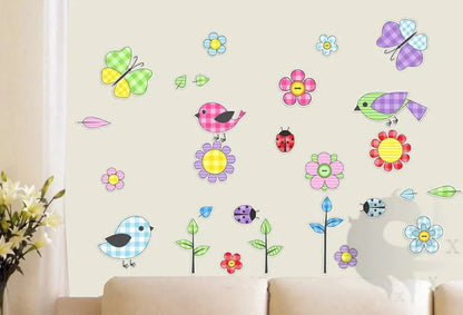 cute animal wall sticker, removable, transparent, children's room wall sticker