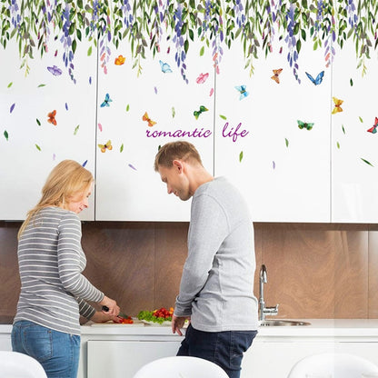 Wall Sticker SK9193-Butterfly Leaf