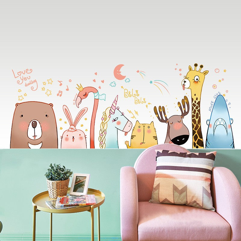 Wall decal Funny animals XH9316