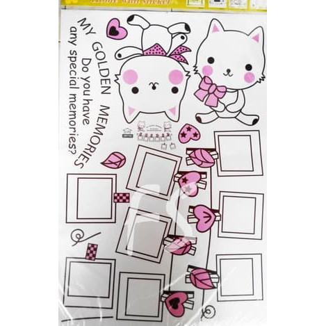 JM7103 Photo Frame Wall Stickers Home Decor Cute Decals Quotes Kids DIY Adesivo de Parede Removable Mixable