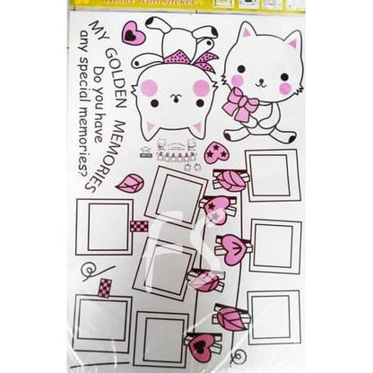 JM7103 Photo Frame Wall Stickers Home Decor Cute Decals Quotes Kids DIY Adesivo de Parede Removable Mixable