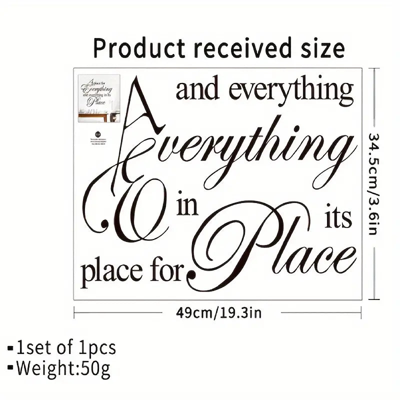 1pc Inspirational Wall Stickers, Motivational Wall Decals, Peel And Stick Vinyl Wall Quotes Stickers, Removable Positive Saying Word Decal For Bedroom Office School Classroom