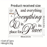 1pc Inspirational Wall Stickers, Motivational Wall Decals, Peel And Stick Vinyl Wall Quotes Stickers, Removable Positive Saying Word Decal For Bedroom Office School Classroom