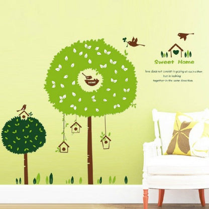 Green Tree & Birds Wall Sticker For Kids Room Bedroom Living Room Wall Decor Decals Picture Mural Art Home Decoration Wallpaper - AliExpress 15