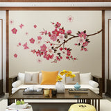 Wall Stickers Kids Rooms Bedroom Living Room DIY Art PVC Beautiful Flower Tree Removable Wallpaper Home Decor Xh739