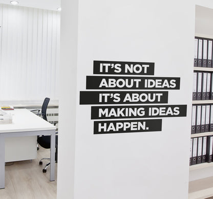 Making ideas happen wall sticker customize self adhesive wall decal