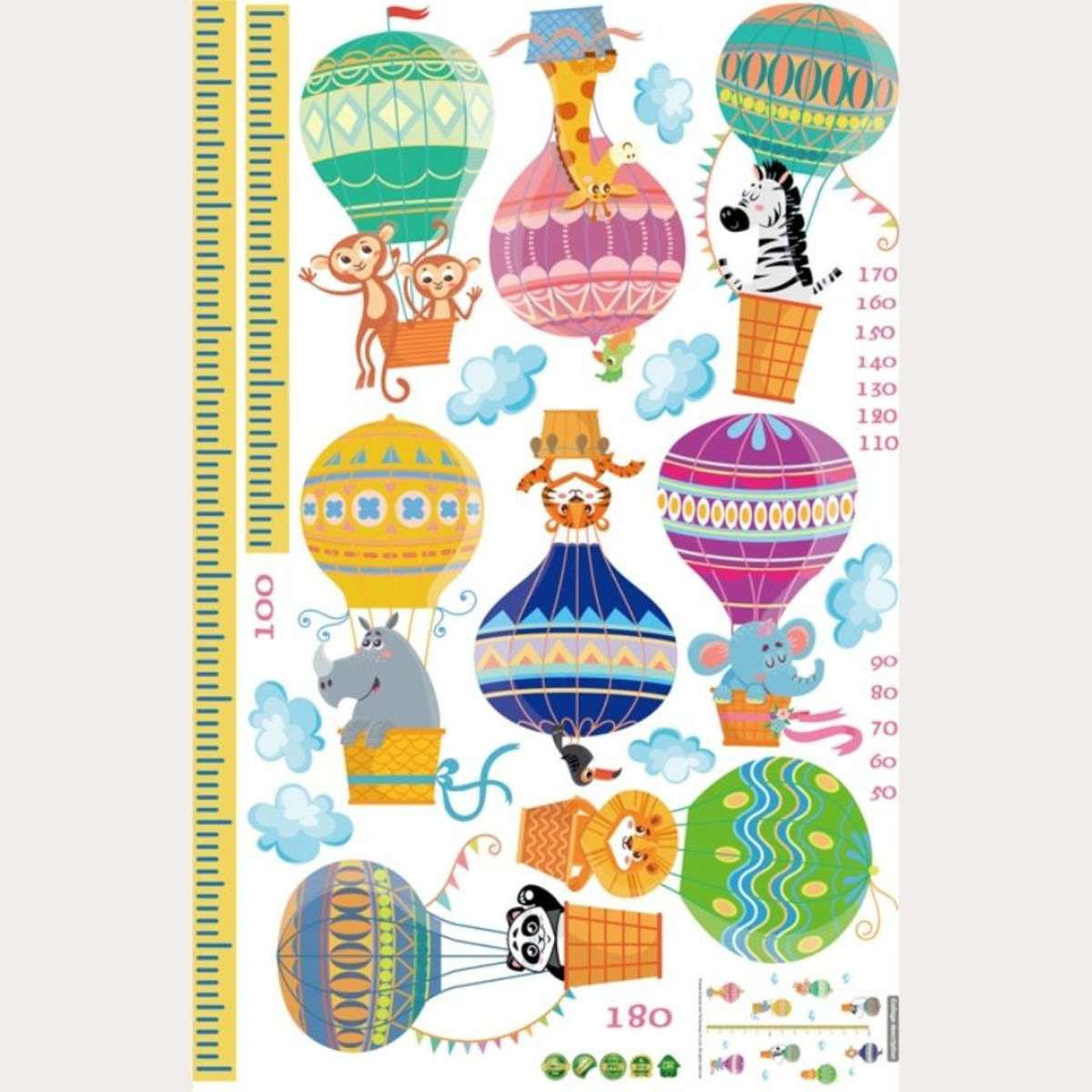 Sk9077 Hot Air Balloon Wall Sticker