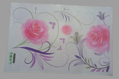 ROSES PVC Wall Sticker Home Decor - Flower wall sticker 2 peaces gs8705 Size: 60x90