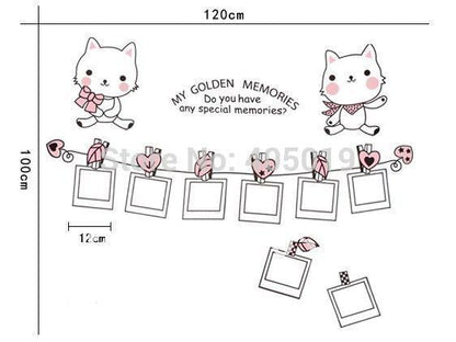 JM7103 Photo Frame Wall Stickers Home Decor Cute Decals Quotes Kids DIY Adesivo de Parede Removable Mixable