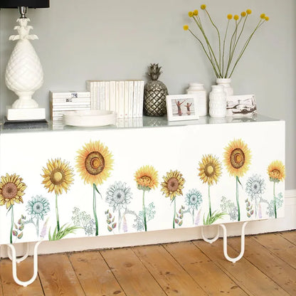 Sun Flower Wall Stickers Sunflowers Home Decor Kitchen Bedroom Vinyl DIY Wall Stickers Beautiful Rooms Decoration