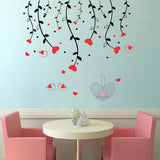 Heart Sparrow Tree Wall Sticker Ay828