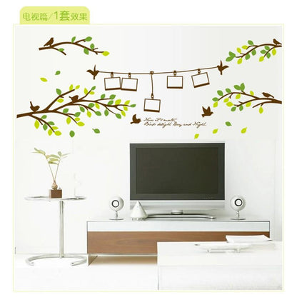 AY830 Photo Frame Tree Wall Stickers Home Decor Quotes English DIY Quality SGS Removable PVC Mixable
